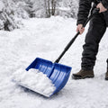 Snöskyffel i plast med bred klinga — justerbart förlängningsskaft