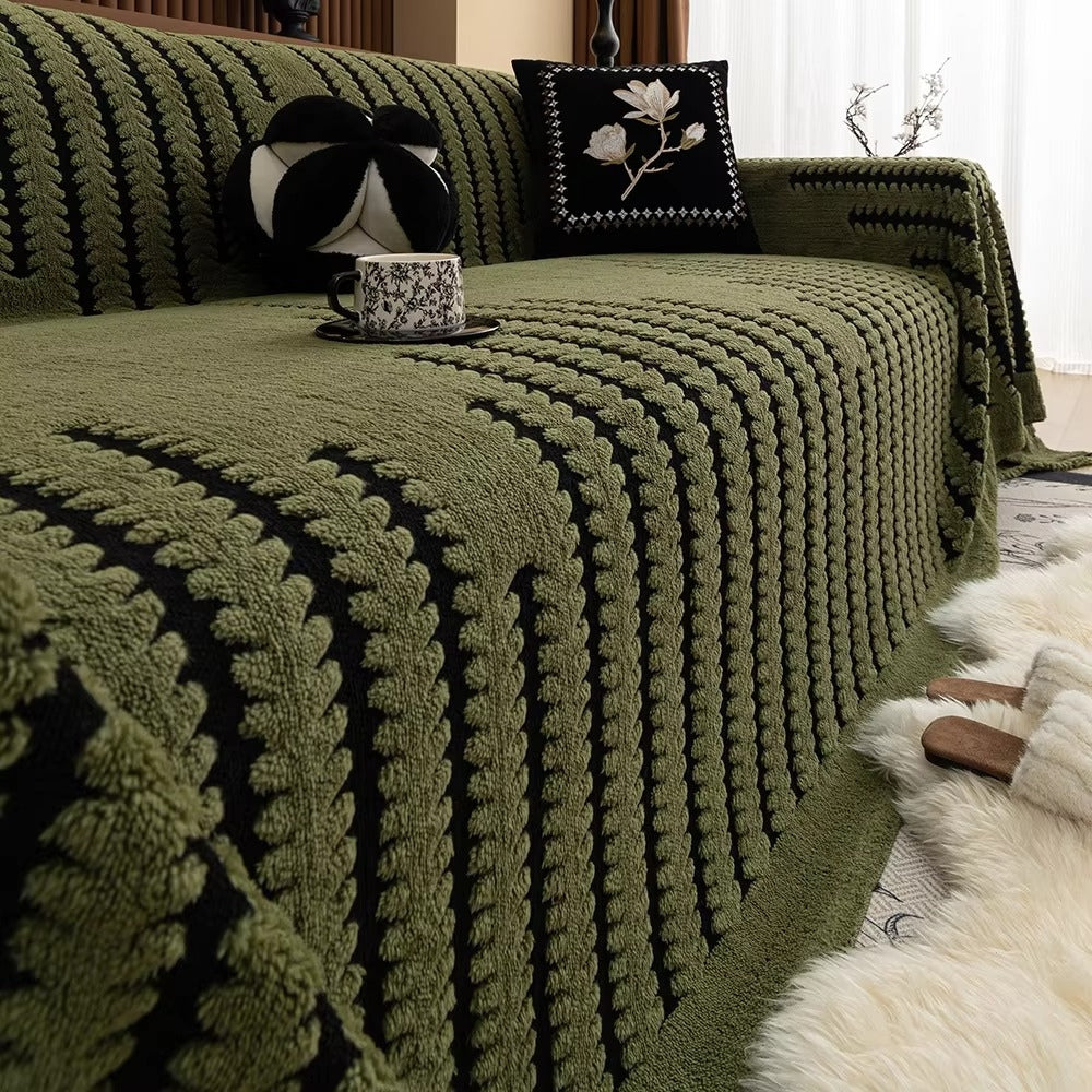 Husă pentru canapea cu tufturi din pluș, decor vintage pentru casă, confort | Meowbutter