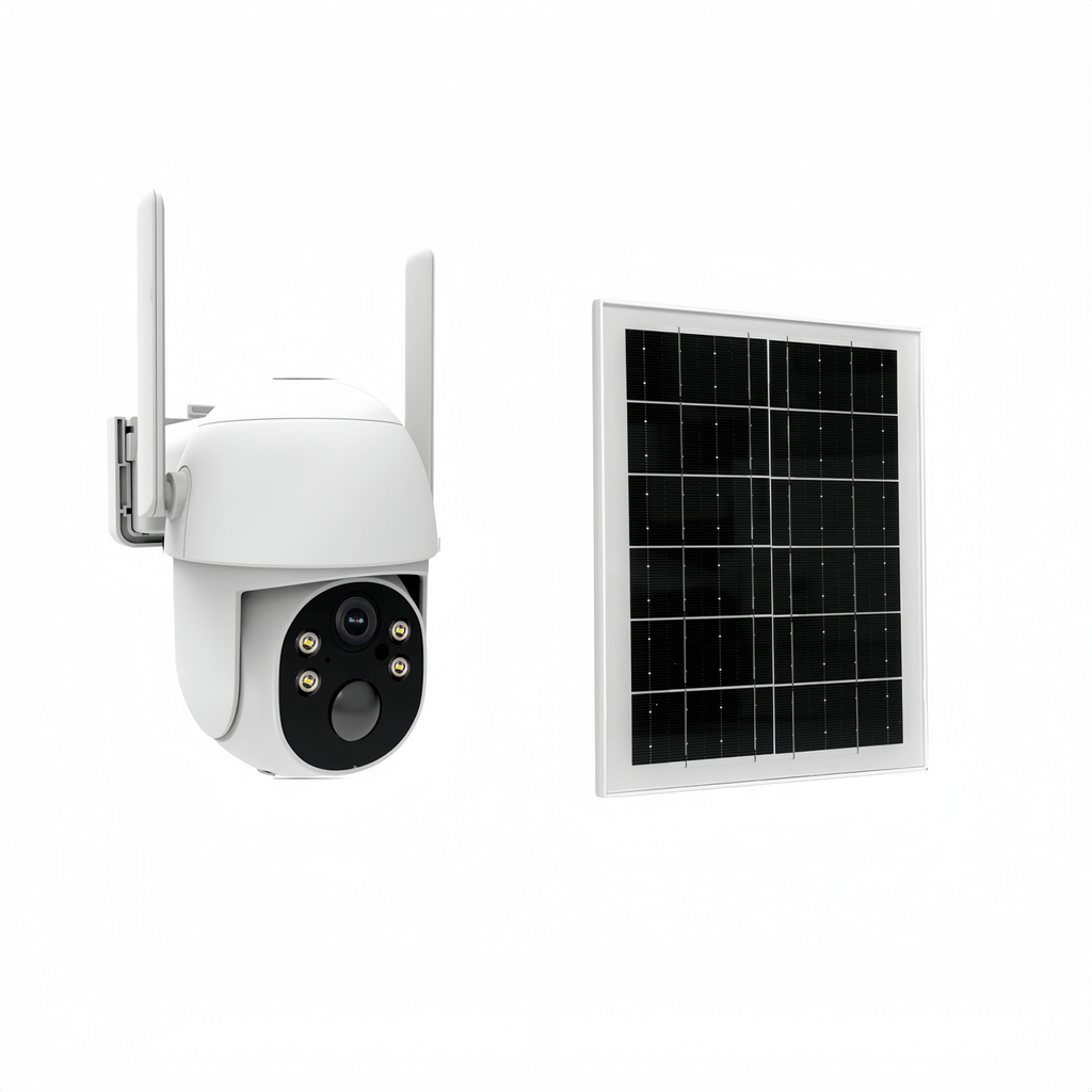 Solární bezpečnostní kamera 4G LTE - 2K HD - AI detekce pohybu - IP65 - 360° otáčení a naklápění - obousměrný zvuk | meowbutter