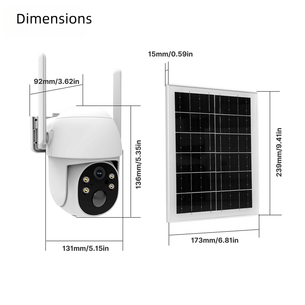 Solární bezpečnostní kamera 4G LTE - 2K HD - AI detekce pohybu - IP65 - 360° otáčení a naklápění - obousměrný zvuk | meowbutter