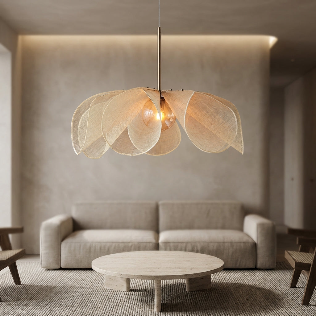 Sorela Textile Pendant Light In Organic Form For Cozy Spaces