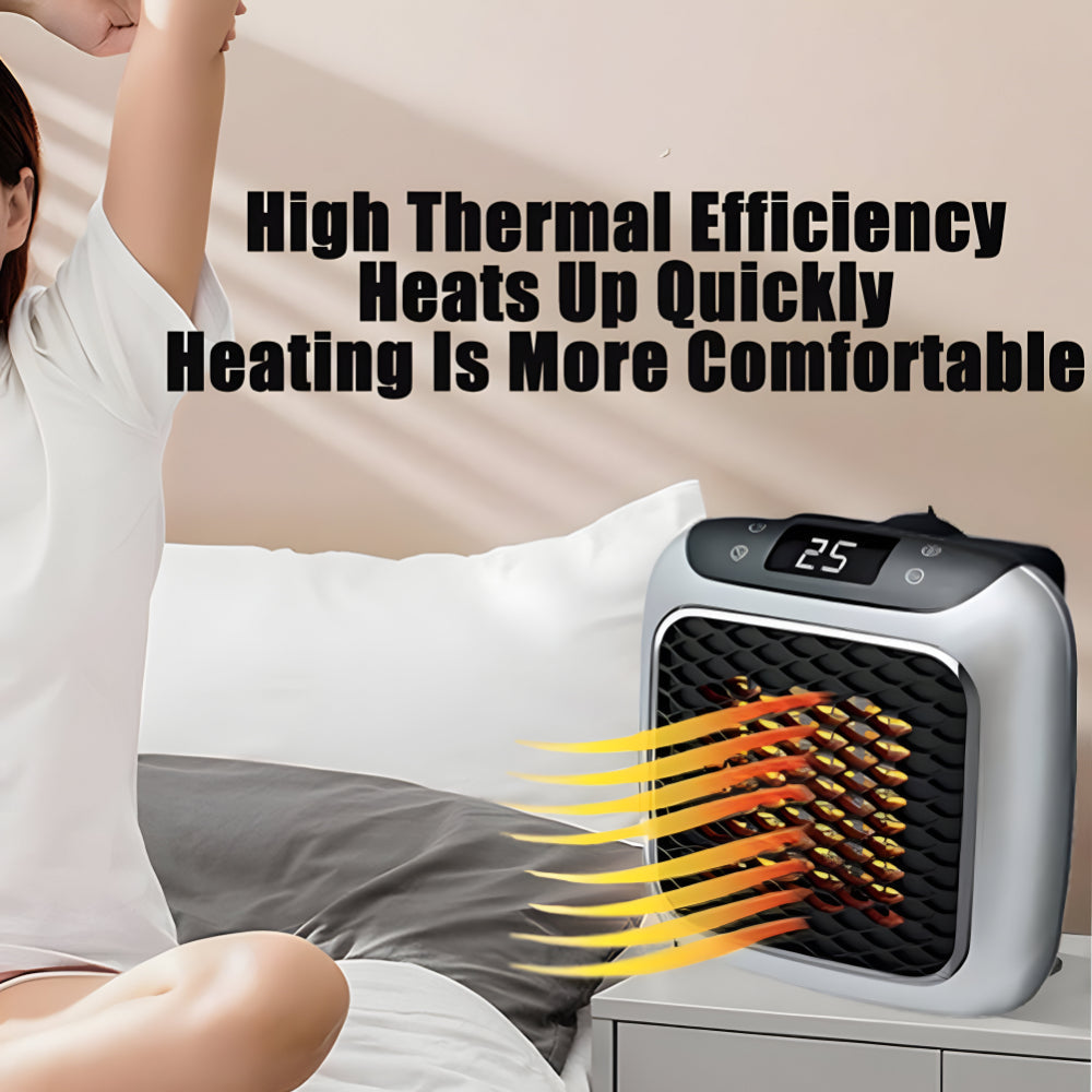 Compact Portable Electric Space Heater — Low Profile Housing