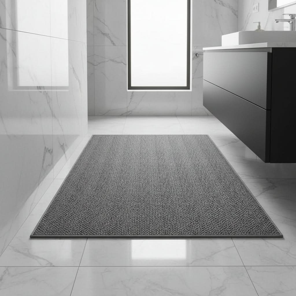 Absorbent Outdoor Front Door Mat with Modern Geometric Design | meowbutter