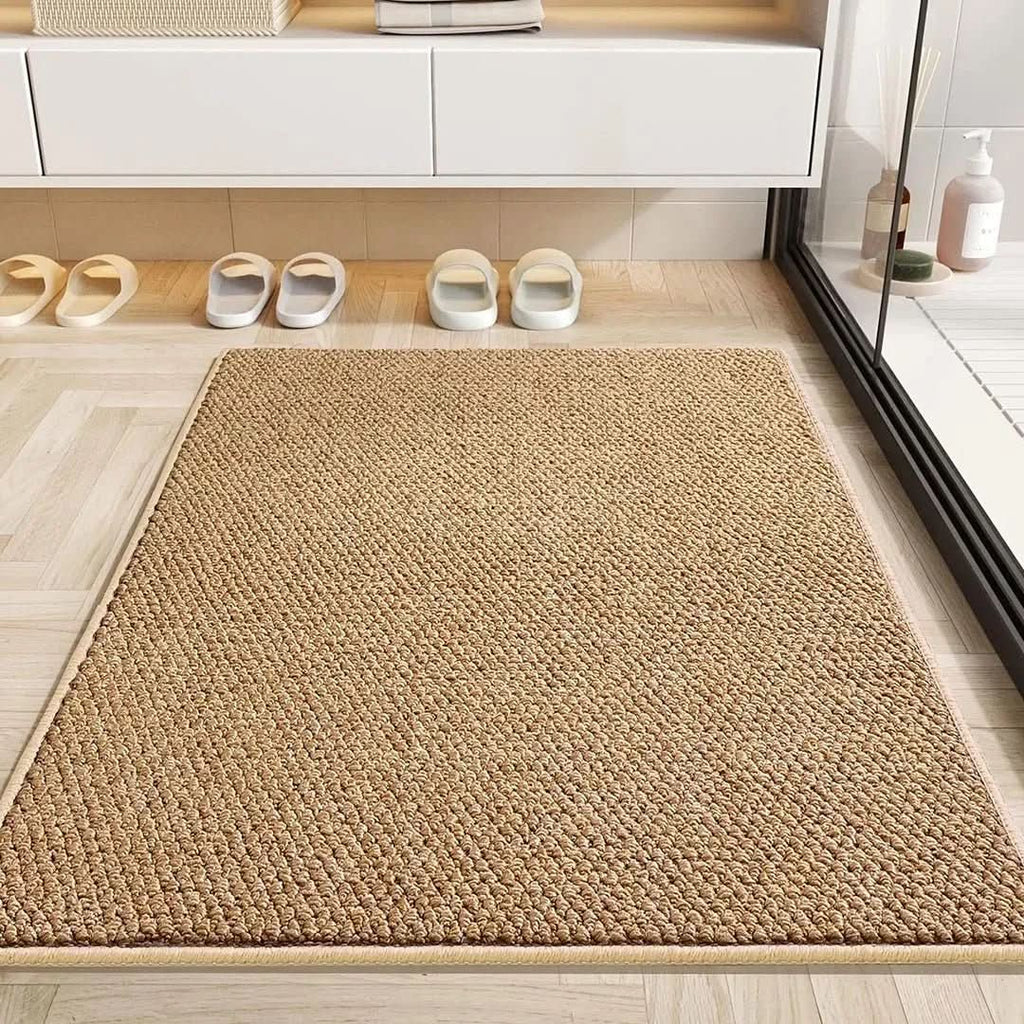Absorbent Outdoor Front Door Mat with Modern Geometric Design | meowbutter