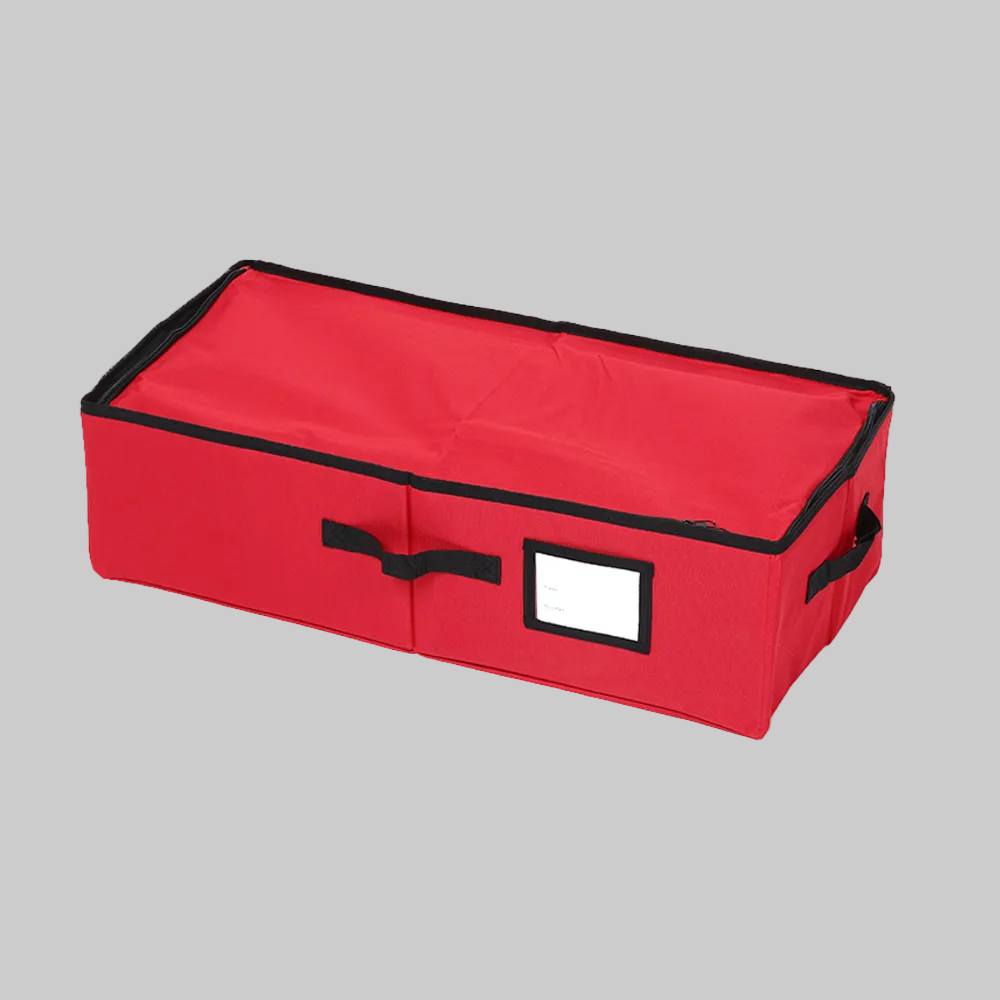 600D Oxford Ornament Storage Box — 3 Pull-Out Trays