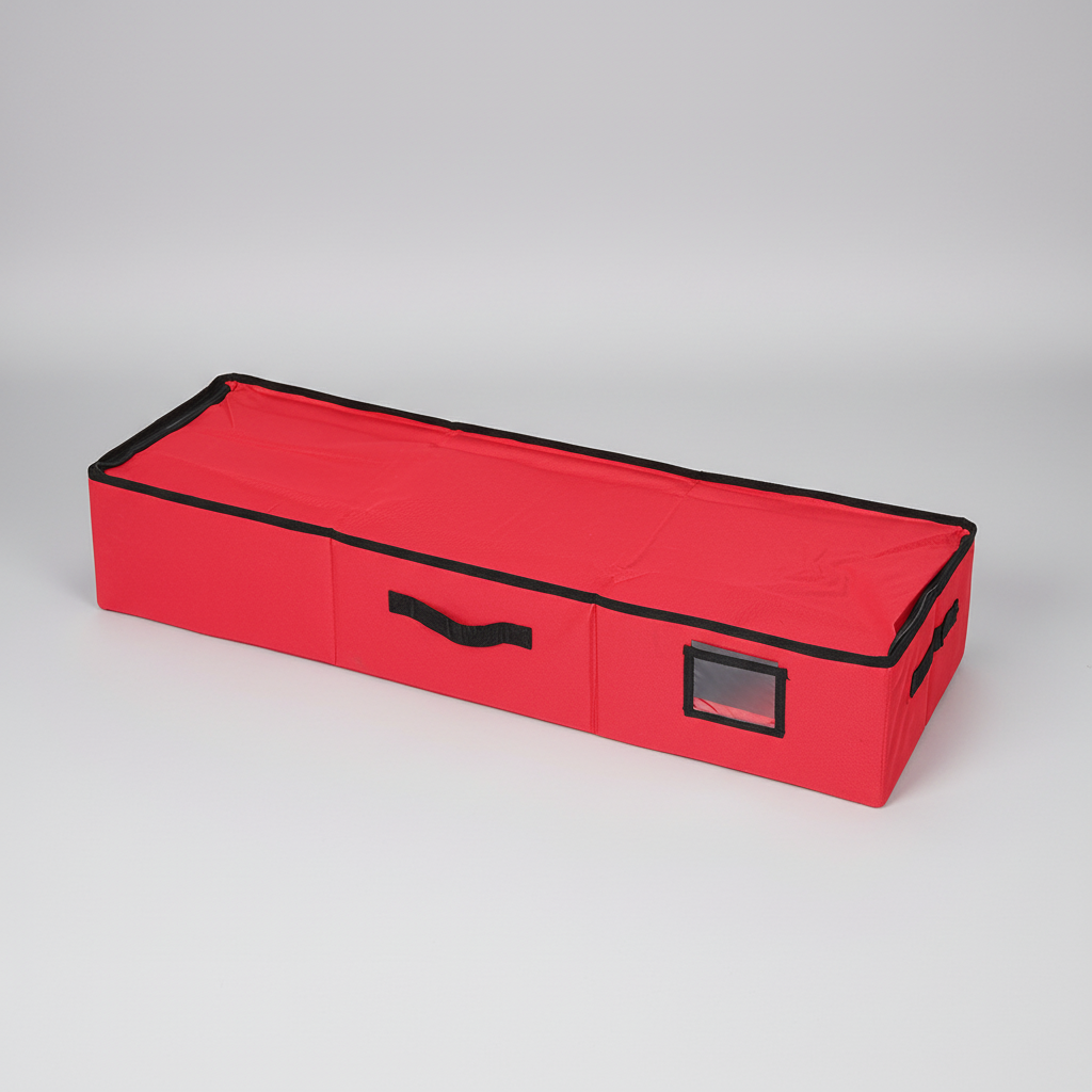 600D Oxford Ornament Storage Box — 3 Pull-Out Trays