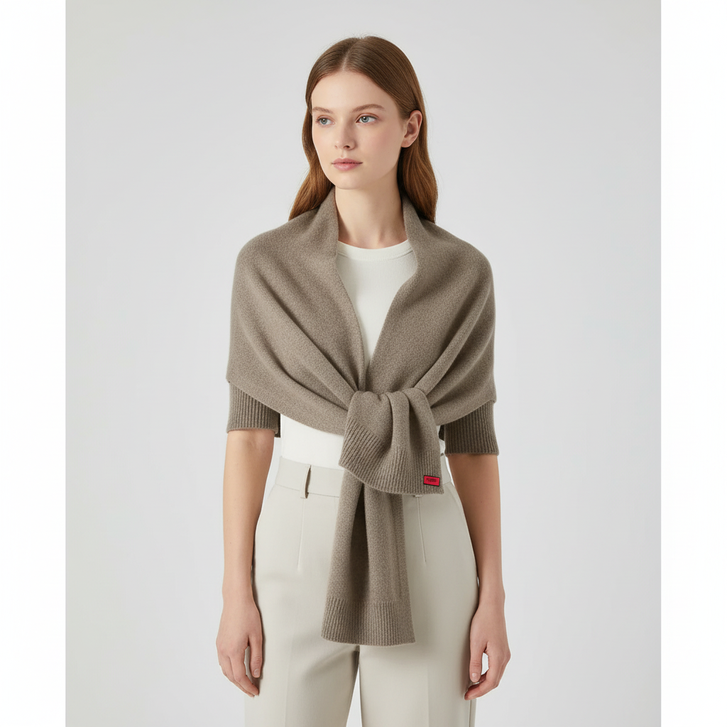Elegancki damski miękki szal kopertowy ElegantScarf — stylowy dodatek na chłodne dni