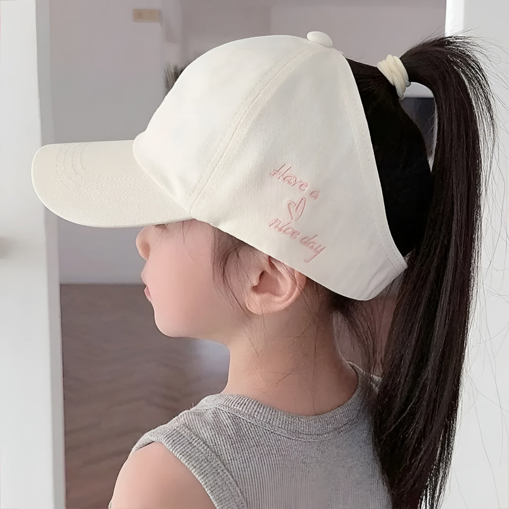 Summer Kids Baseball Cap Ponytail Sun Protection Hat | Meowbutter