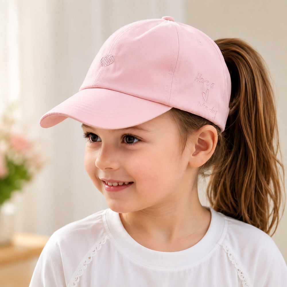 Summer Kids Baseball Cap Ponytail Sun Protection Hat | Meowbutter