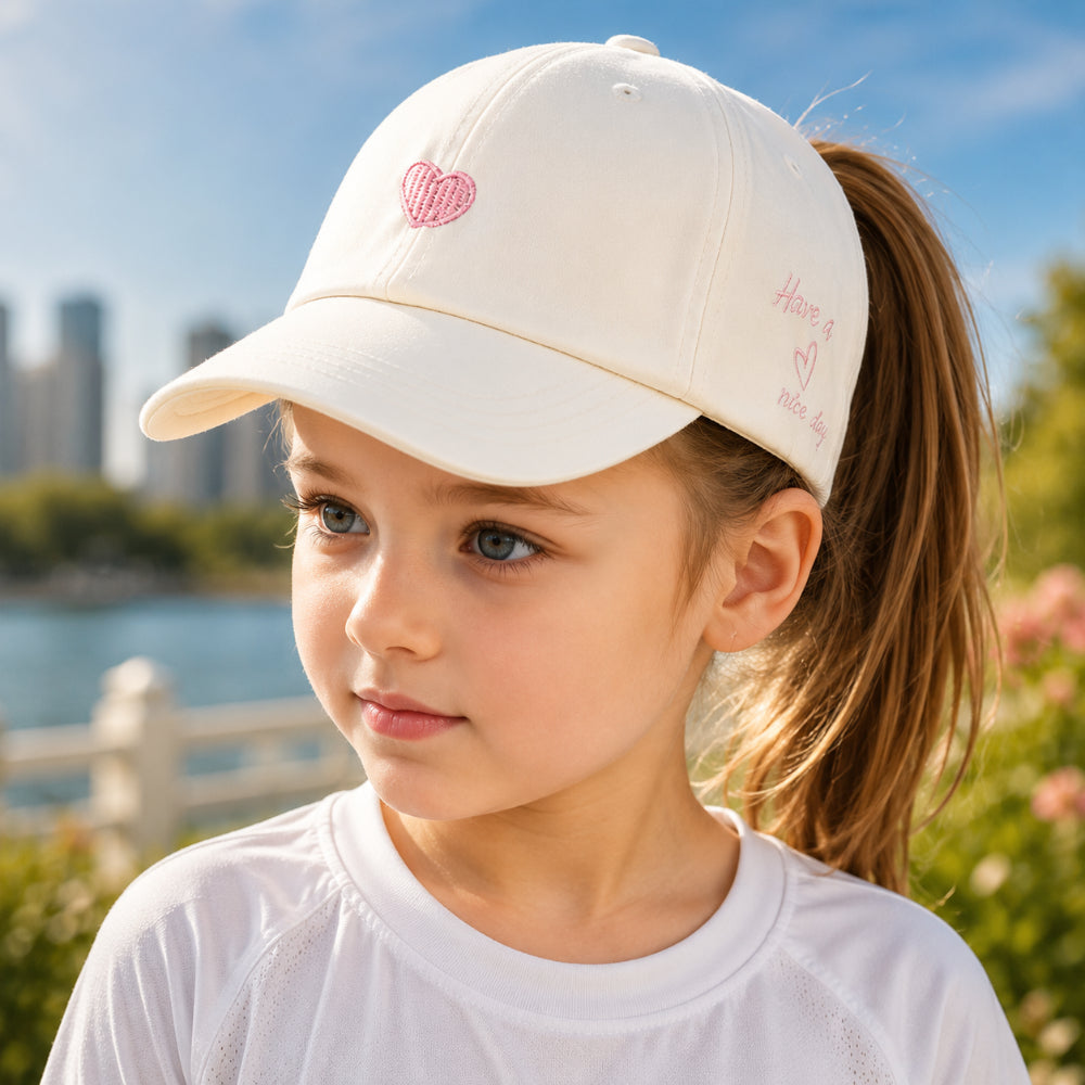 Summer Kids Baseball Cap Ponytail Sun Protection Hat | Meowbutter