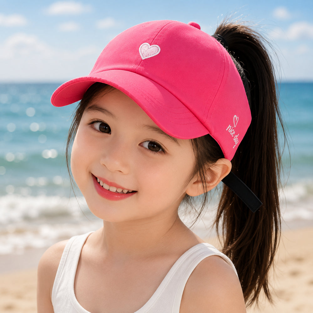 Summer Kids Baseball Cap Ponytail Sun Protection Hat | Meowbutter
