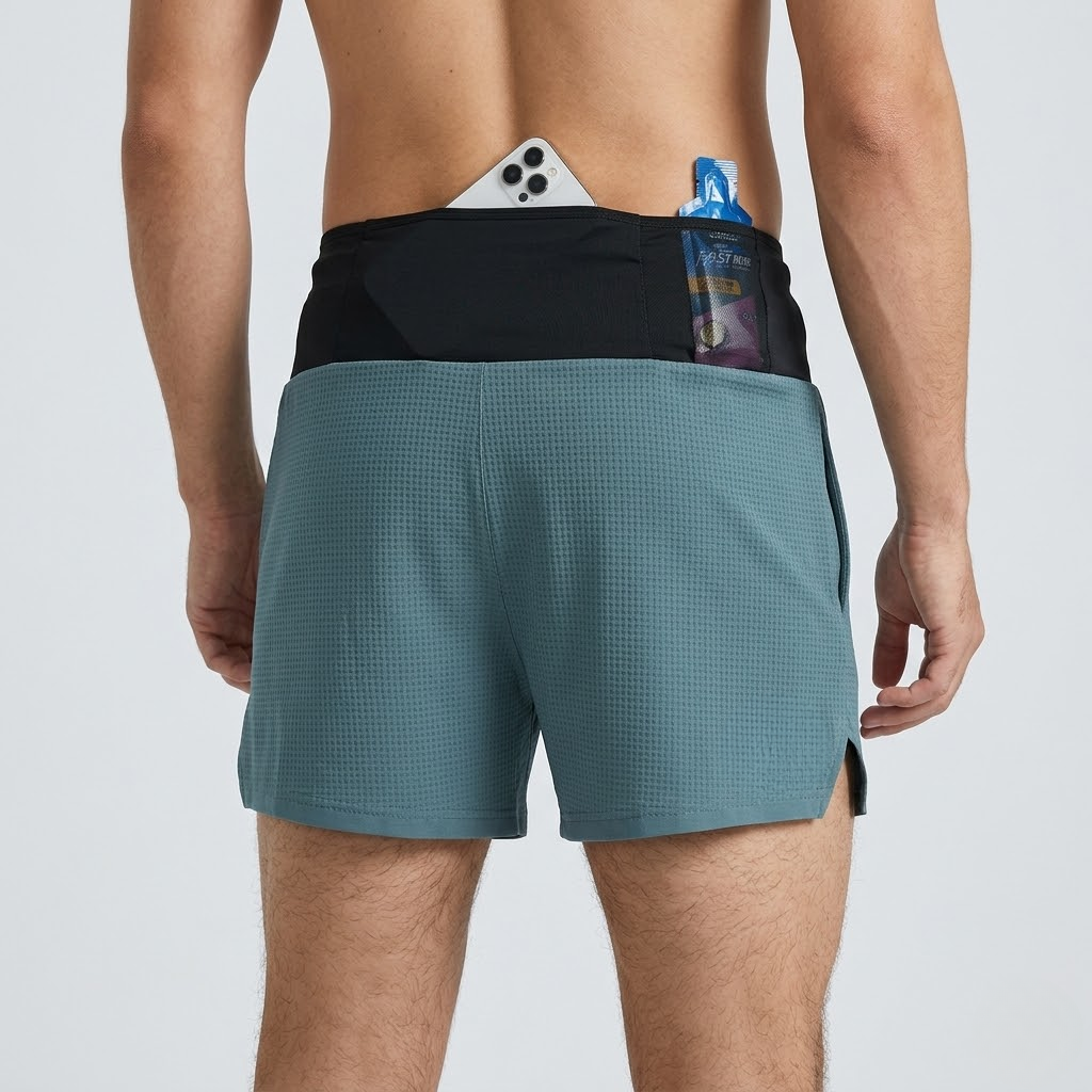 Herre Løbershorts Marathon Shorts med Lomme Træningsshorts | Meowbutter