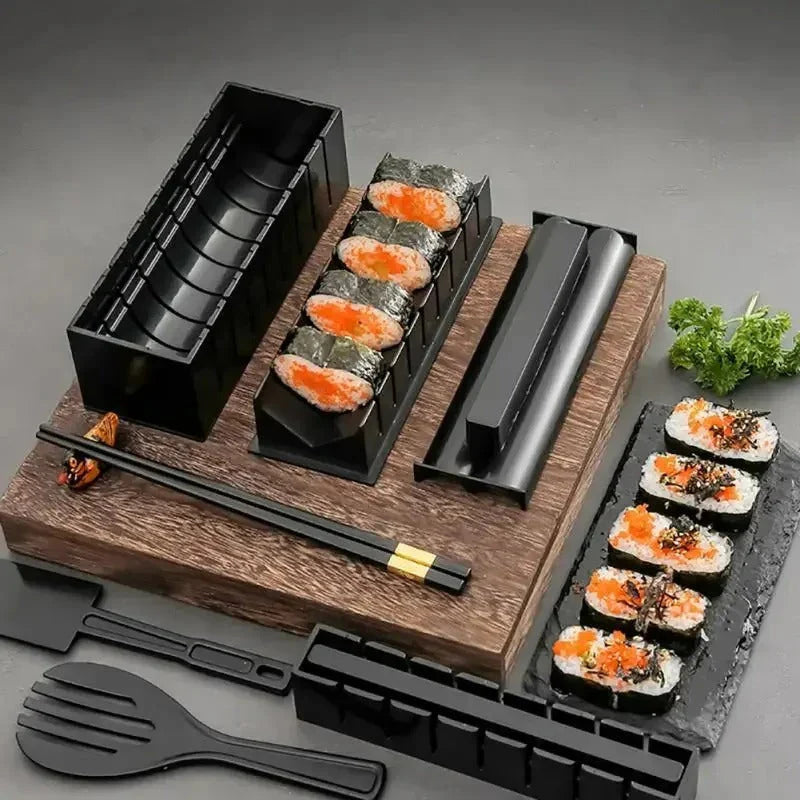 Kezdő sushirol-készlet — formázó öntőformák, lépésről lépésre követhető vágási útmutató