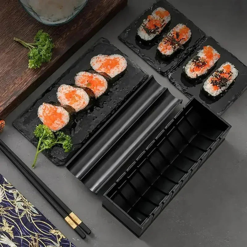 Kezdő sushirol-készlet — formázó öntőformák, lépésről lépésre követhető vágási útmutató