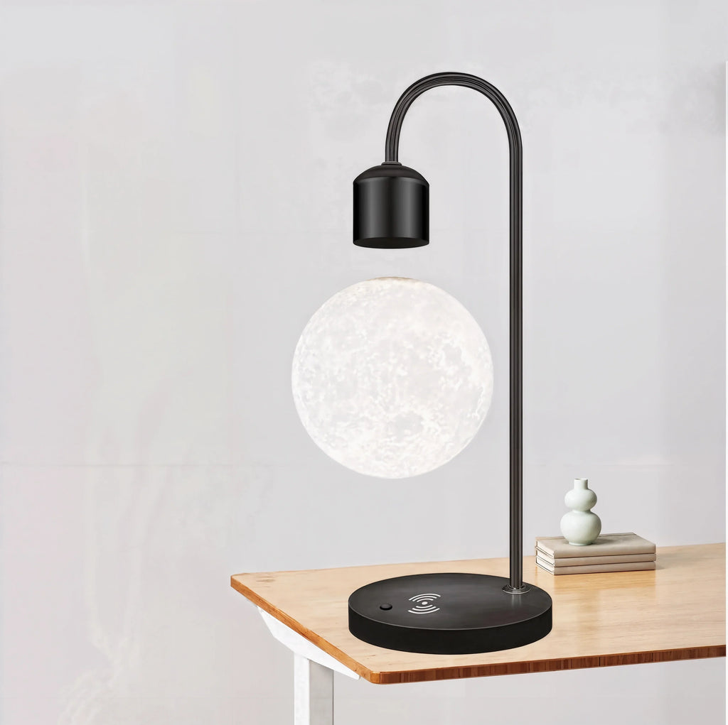 LED Moon Floating Table Lamp For Modern Living Rooms