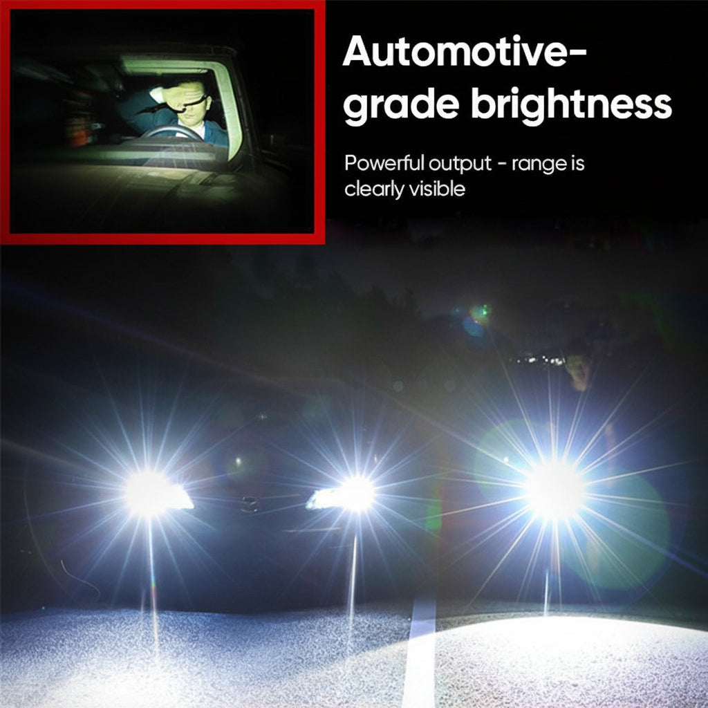 LED-tactische zaklamp, oplaadbaar, aluminium, voor buitengebruik | Meowbutter