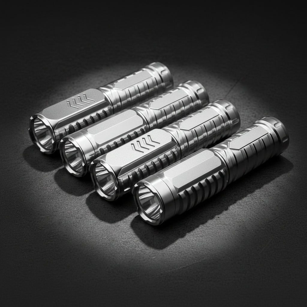 LED-tactische zaklamp, oplaadbaar, aluminium, voor buitengebruik | Meowbutter