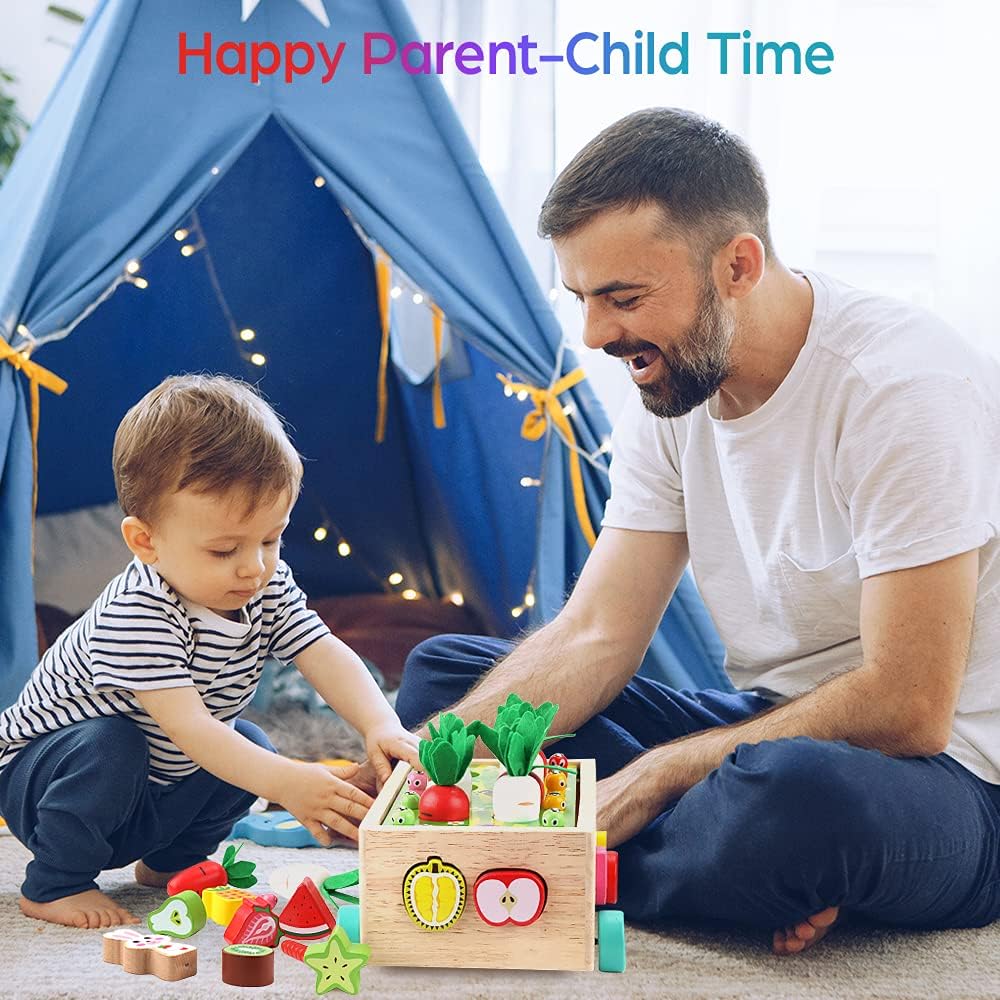 Montessori Farm Wooden Toy Set — Solid Timber Construction, Child-Safe Water-Based Finish