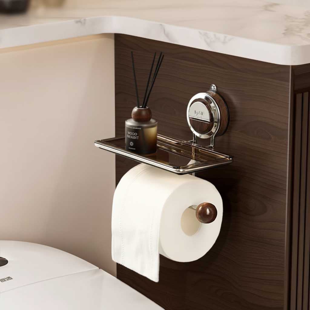 Self-Adhesive Stainless Steel Toilet Paper Holder