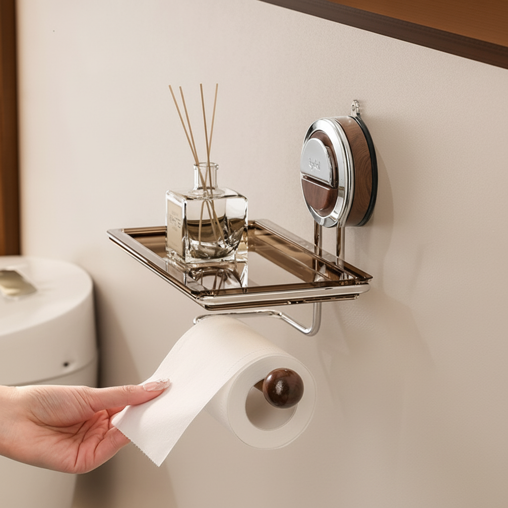 Self-Adhesive Stainless Steel Toilet Paper Holder