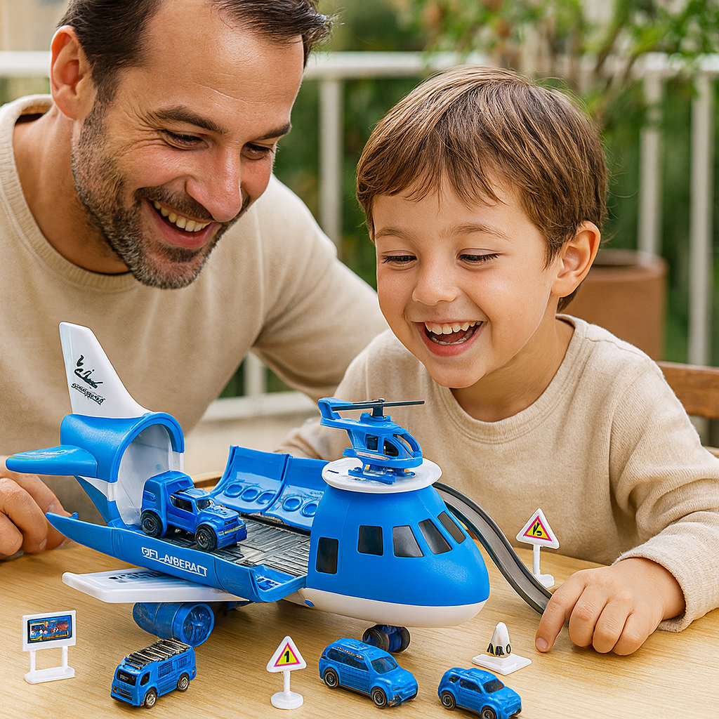 Toy Playset Airplane Vehicle Transport Kids Action Set | Meowbutter