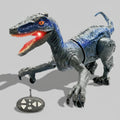 Velociraptor RC Dinosaur Toy — Battery Powered Moving Model, Sound Effects, LED Lights, Spray Action