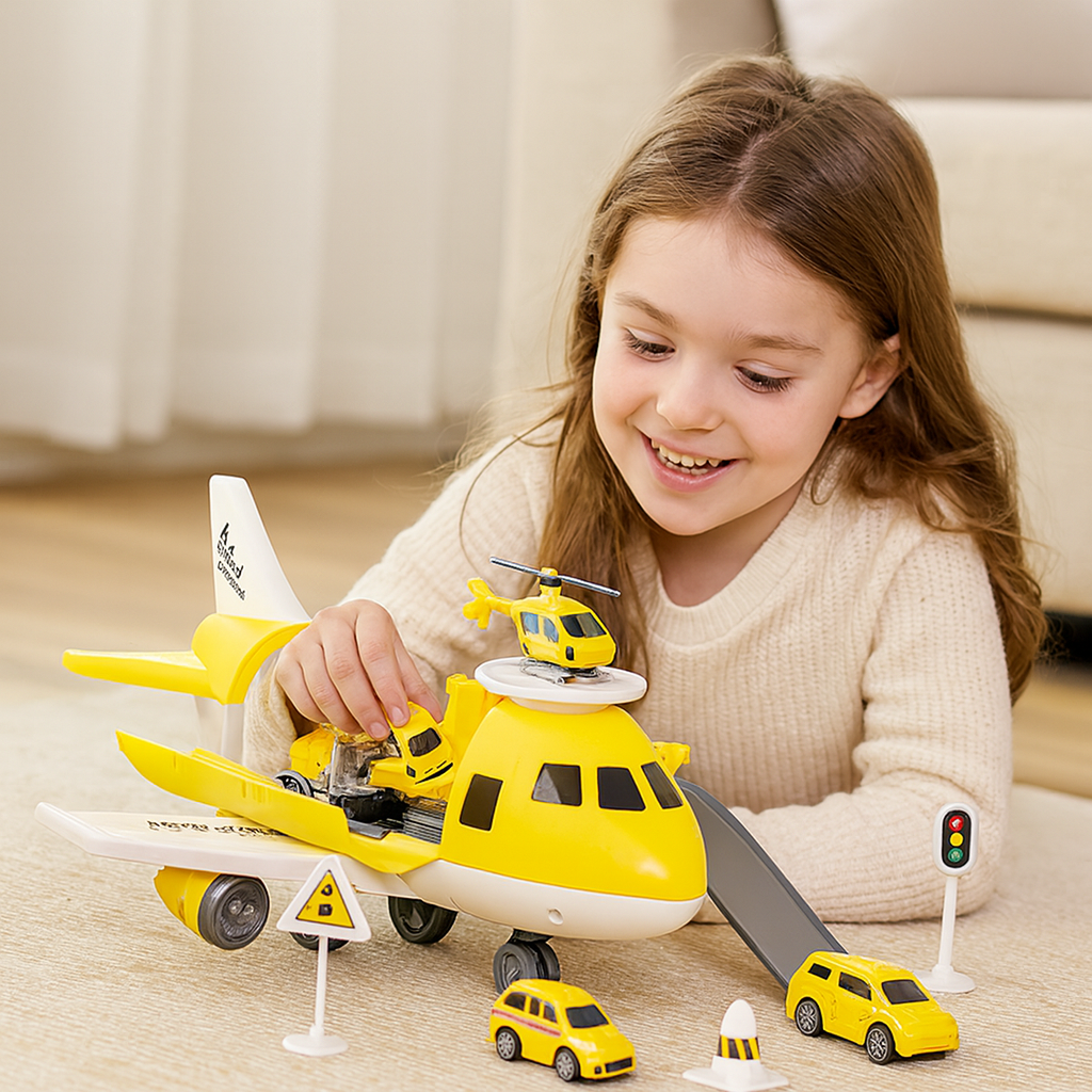 Toy Playset Airplane Vehicle Transport Kids Action Set | Meowbutter