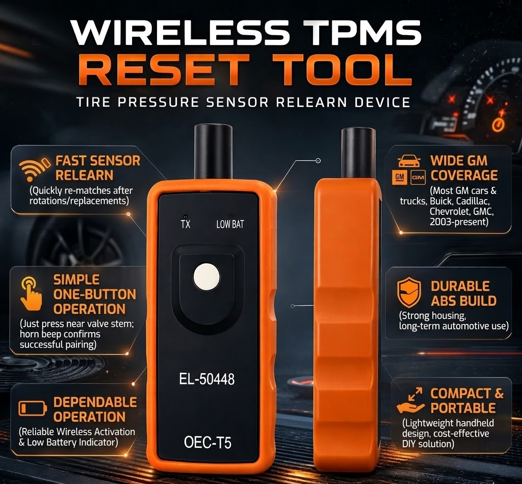Ferramenta sem fios para reaprendizagem do TPMS — Programador de diagnóstico portátil para a General Motors, 315 & 433 MHz