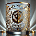 Glass Veteran Tribute Engraved Memorial Decor | Meowbutter