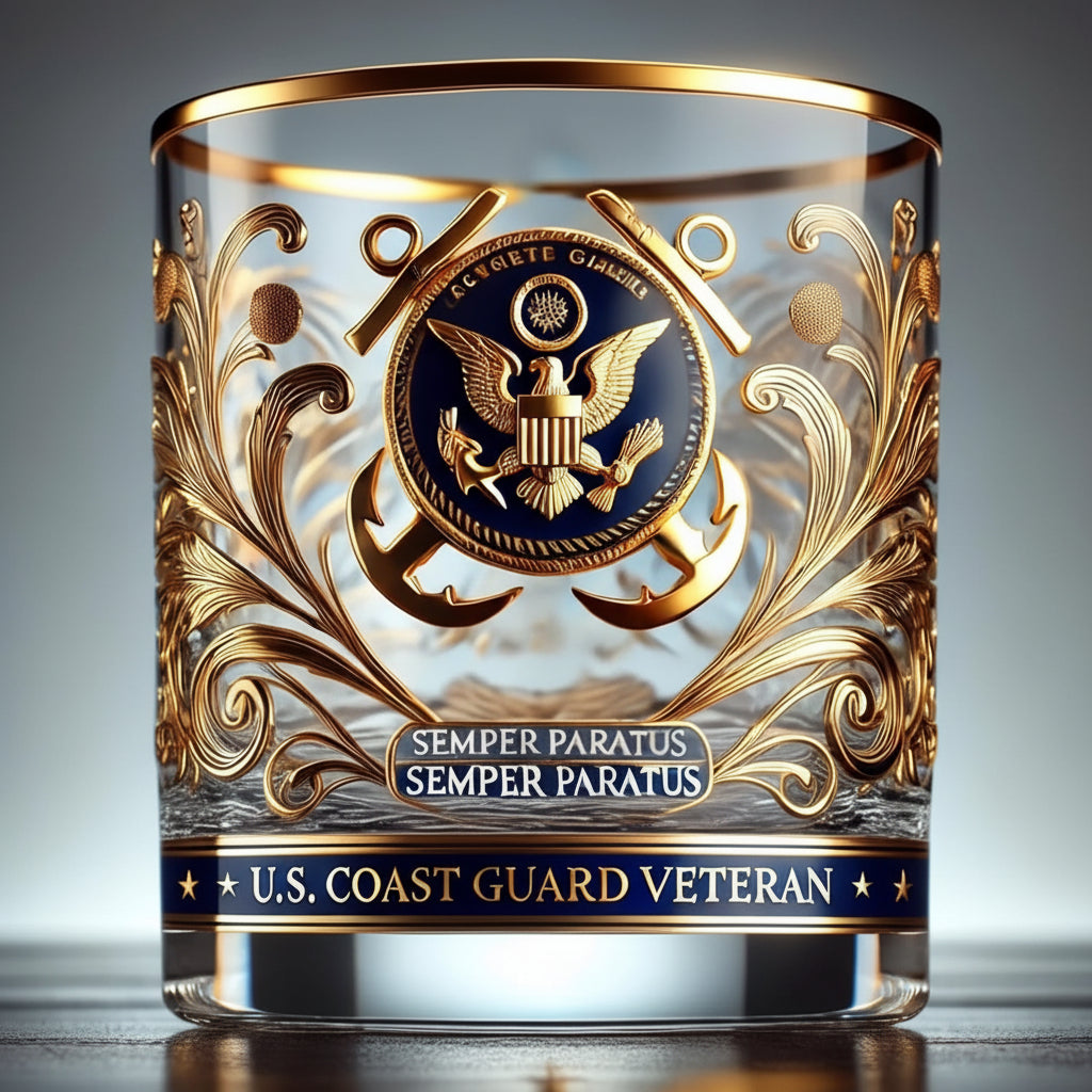 Glass Veteran Tribute Engraved Memorial Decor | Meowbutter