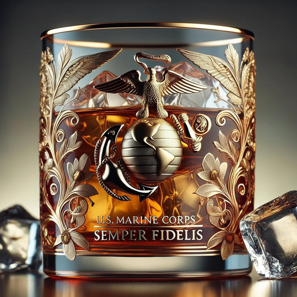 Glass Veteran Tribute Engraved Memorial Decor | Meowbutter