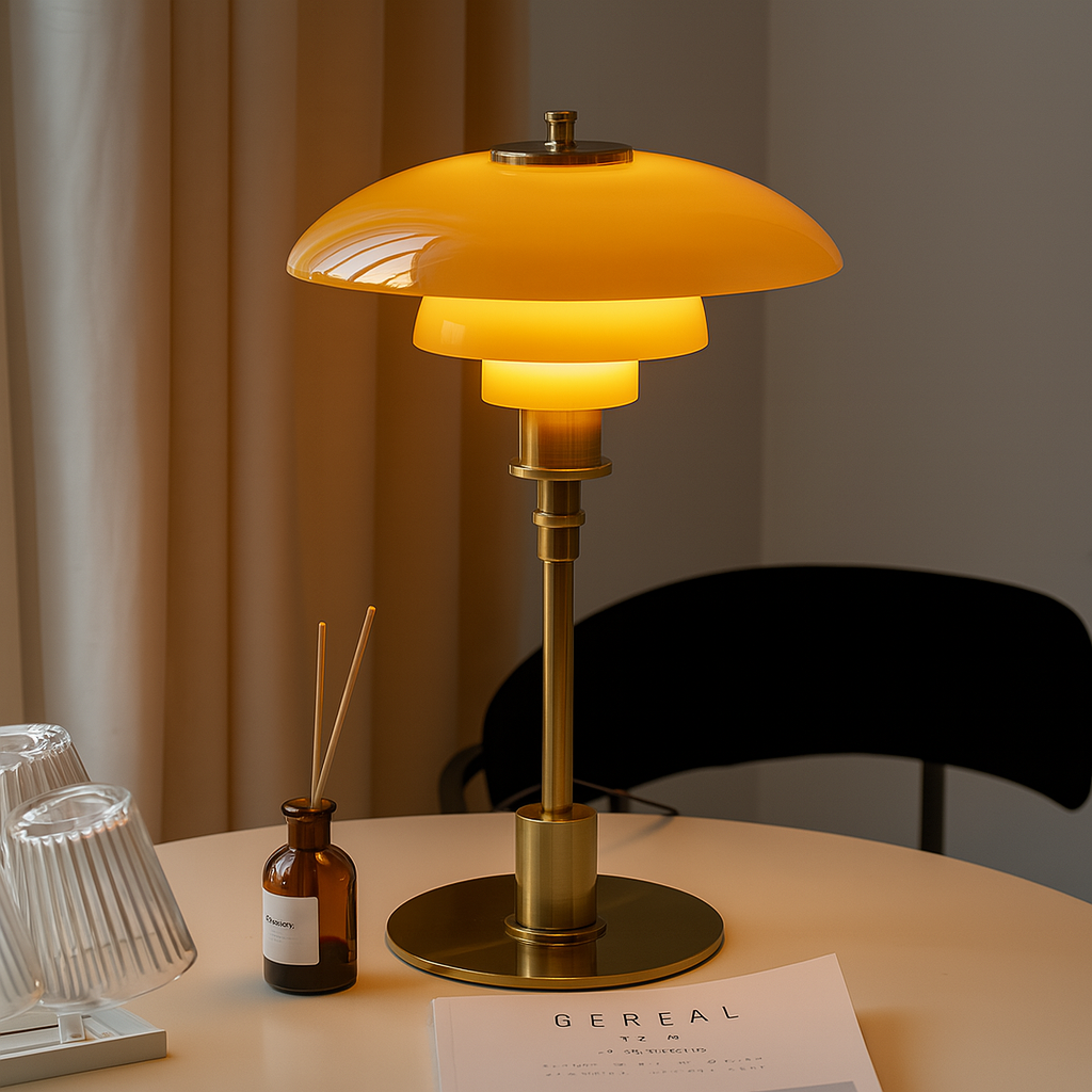 Glass Table Lamp In Scandinavian Style, Modern And Dimmable Lighting