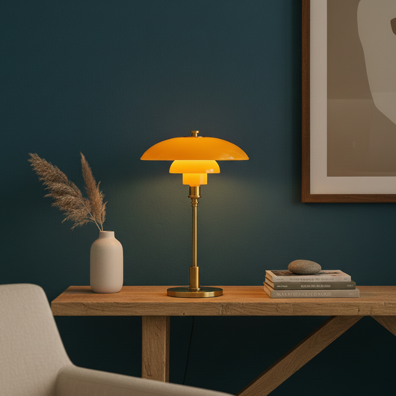 Glass Table Lamp In Scandinavian Style, Modern And Dimmable Lighting