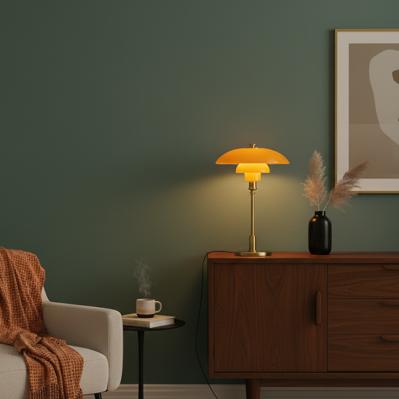 Glass Table Lamp In Scandinavian Style, Modern And Dimmable Lighting