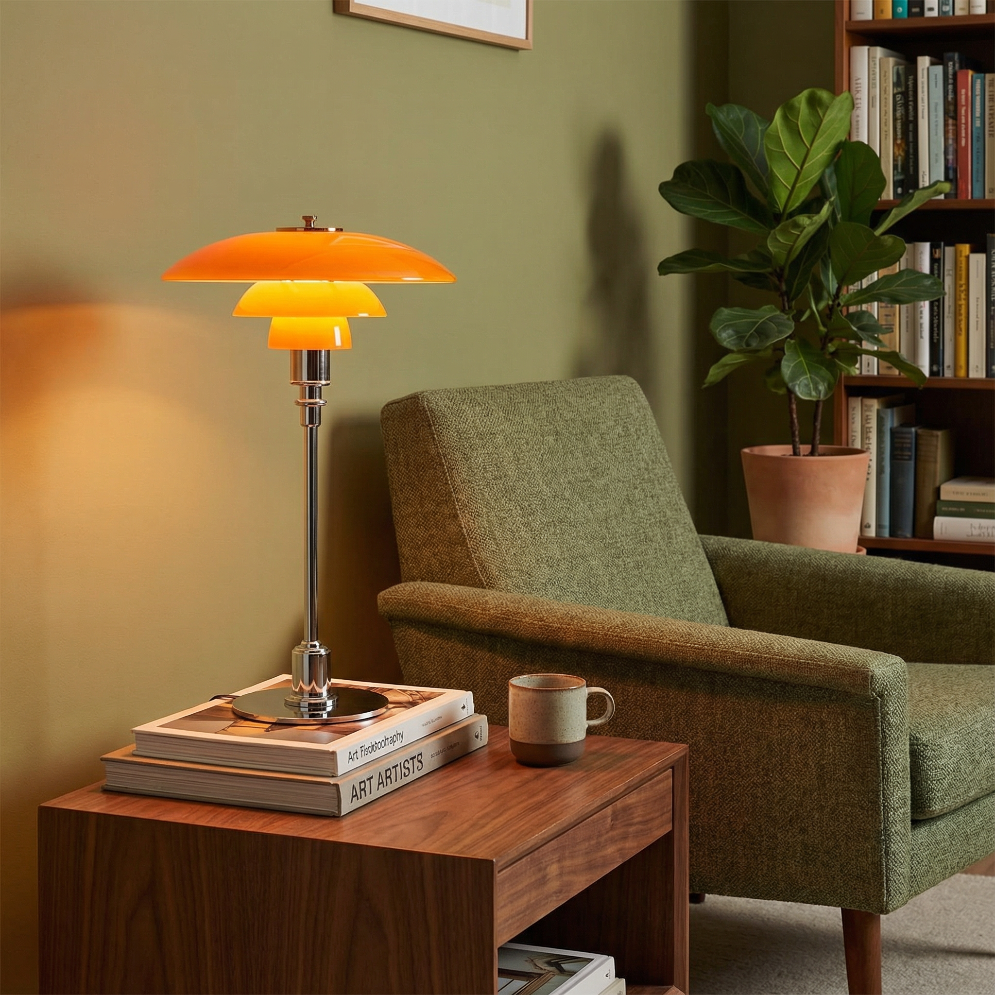 Glass Table Lamp In Scandinavian Style, Modern And Dimmable Lighting