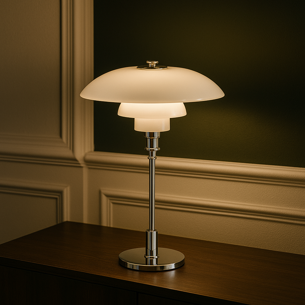 Glass Table Lamp In Scandinavian Style, Modern And Dimmable Lighting