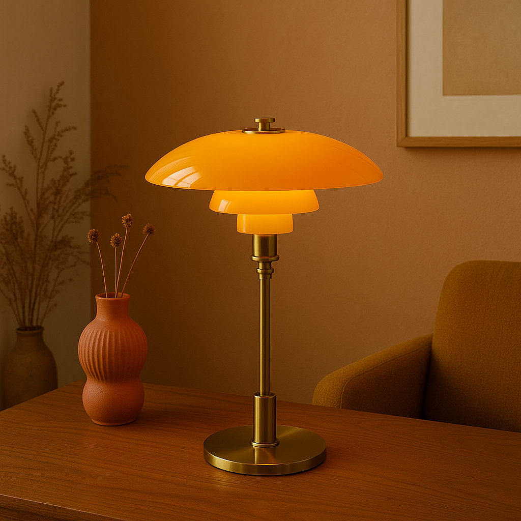 Glass Table Lamp In Scandinavian Style, Modern And Dimmable Lighting