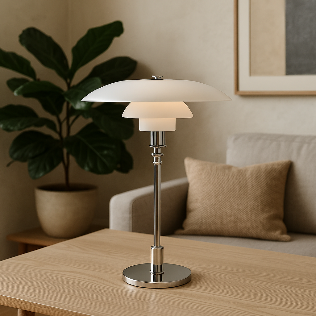 Glass Table Lamp In Scandinavian Style, Modern And Dimmable Lighting