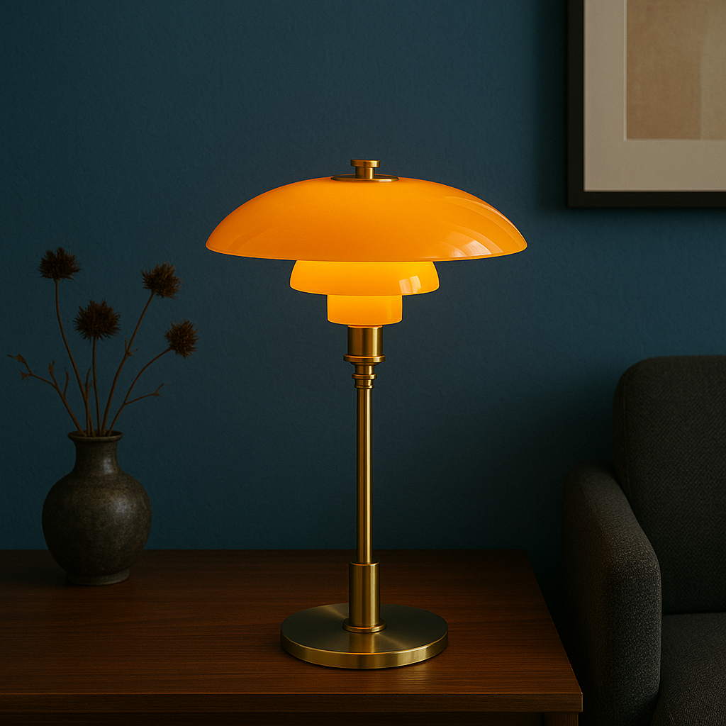 Glass Table Lamp In Scandinavian Style, Modern And Dimmable Lighting