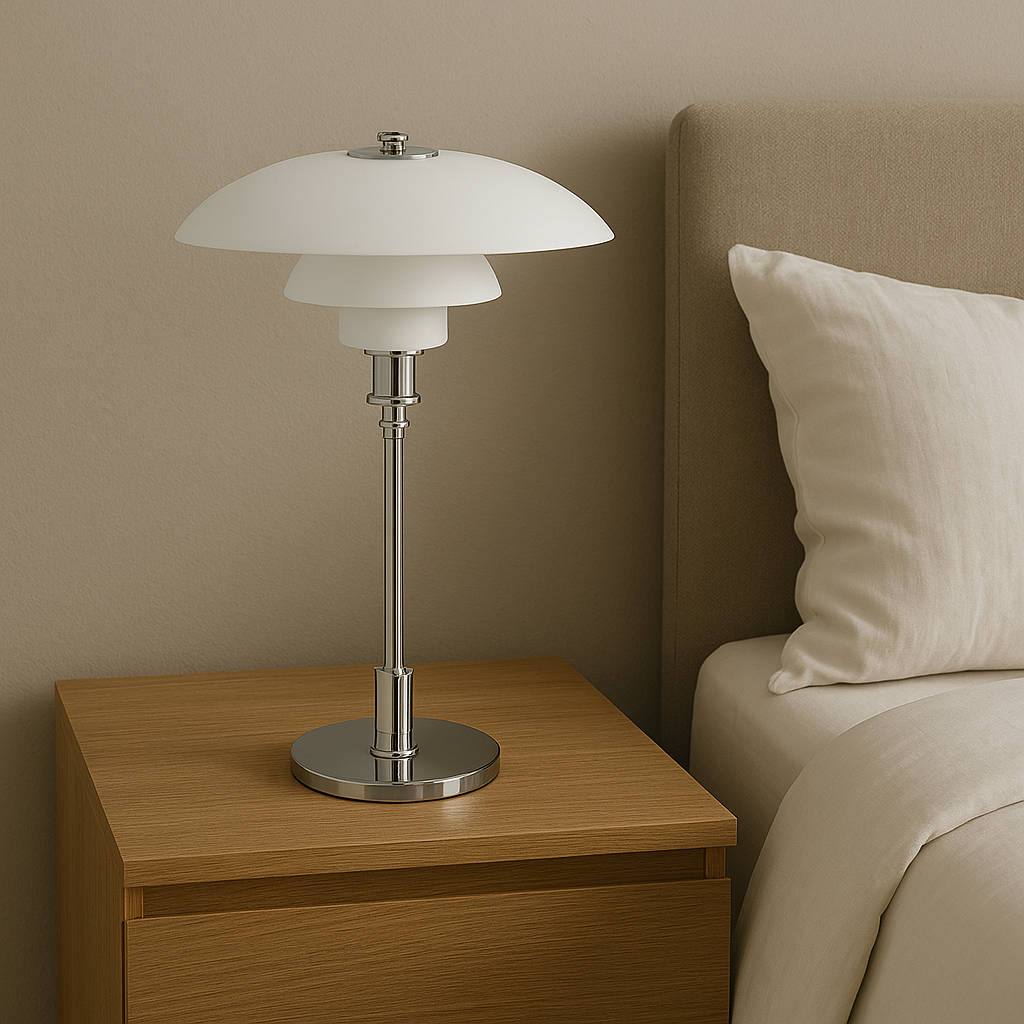 Glass Table Lamp In Scandinavian Style, Modern And Dimmable Lighting