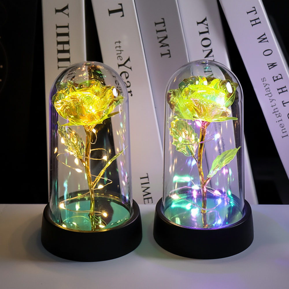 Rose Lamp LED Night Light Decorative Dome Gift | Meowbutter