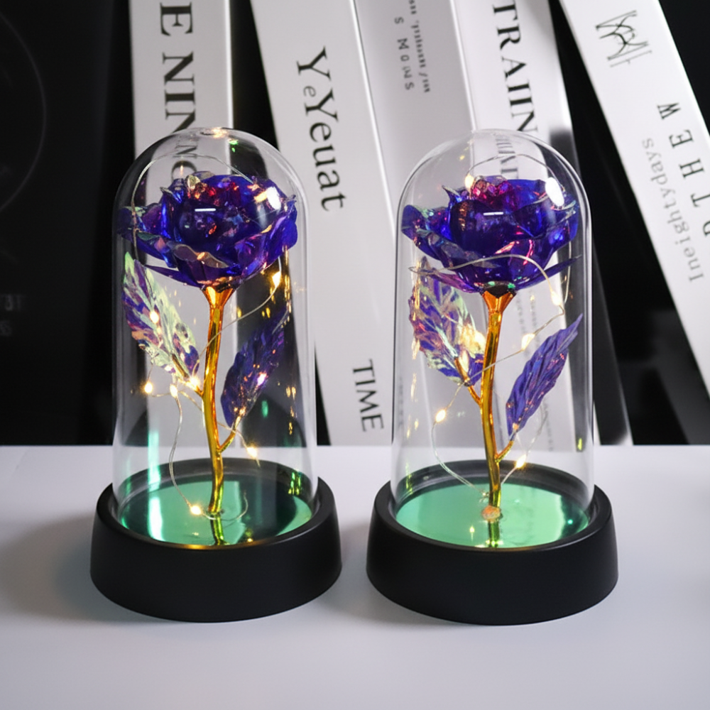 Rose Lamp LED Night Light Decorative Dome Gift | Meowbutter