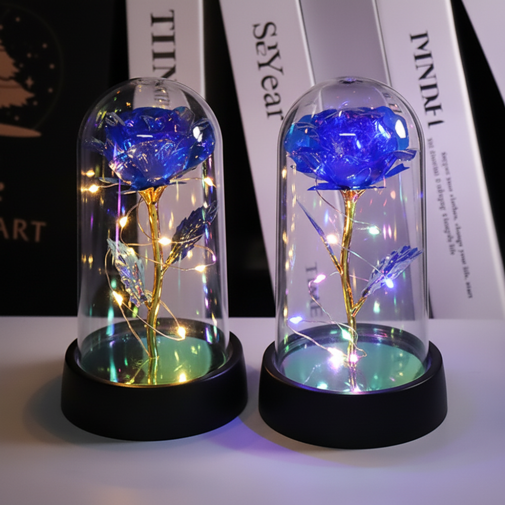 Rose Lamp LED Night Light Decorative Dome Gift | Meowbutter