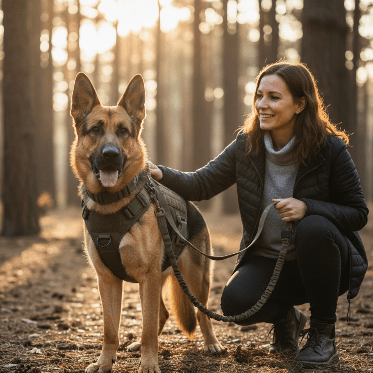 Verstellbares taktisches Hundegeschirr mit Kontrollgriff, Haustierweste | meowbutter