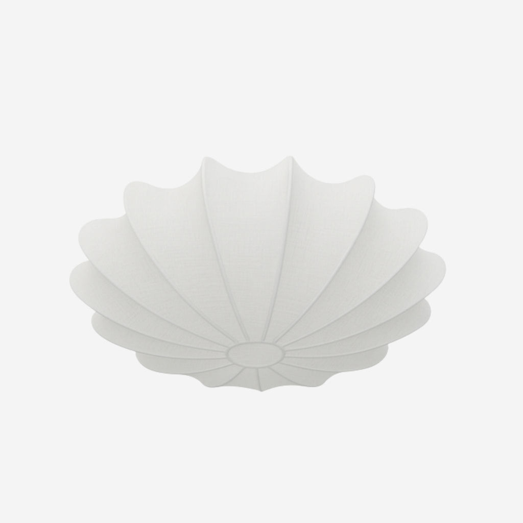 Textile Ceiling Light With Folded Floral Shade Gentle Diffuse Glow