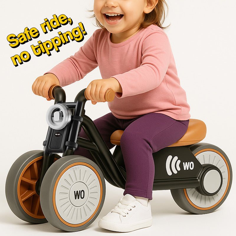 Motocicleta para Niños - Antivuelco - Ruedas Silenciosas de EVA - Luz y Sonido - Edades 1–6 - Máximo 30 kg | meowbutter