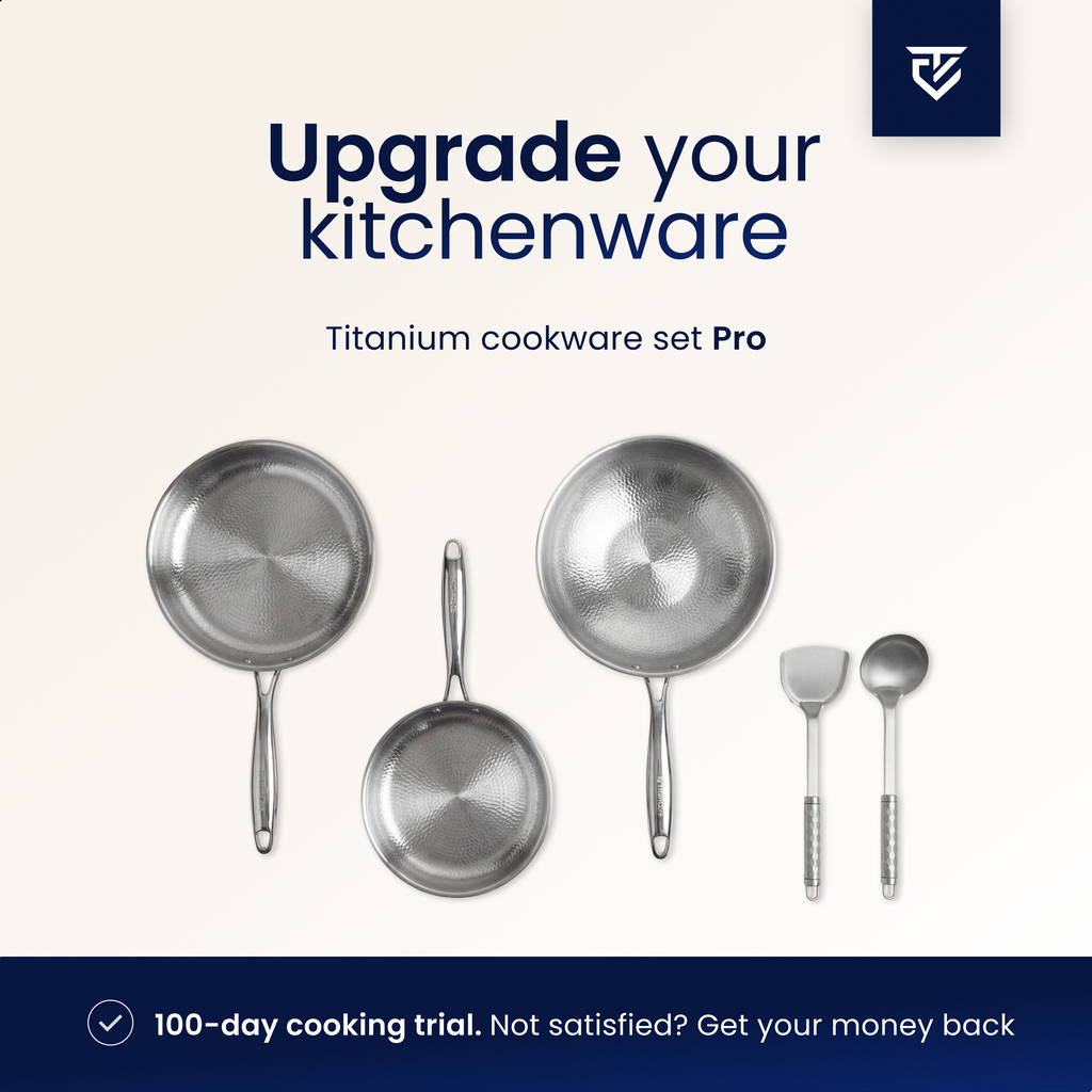 Premium Titanium Cookware Set Pro for Everyday Versatility and Lifetime Durability