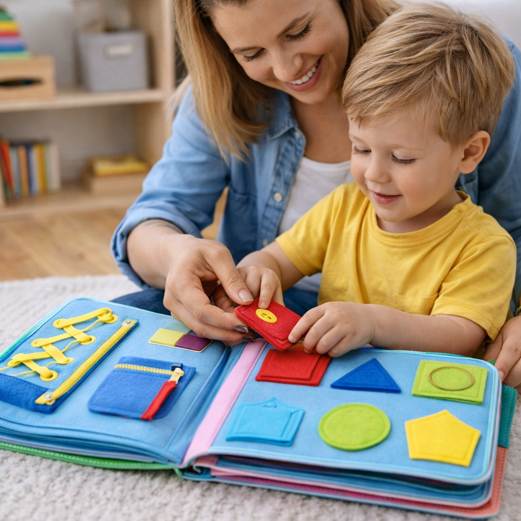 Montessori-filtboksett – 16 historietavler og avtakbare deler