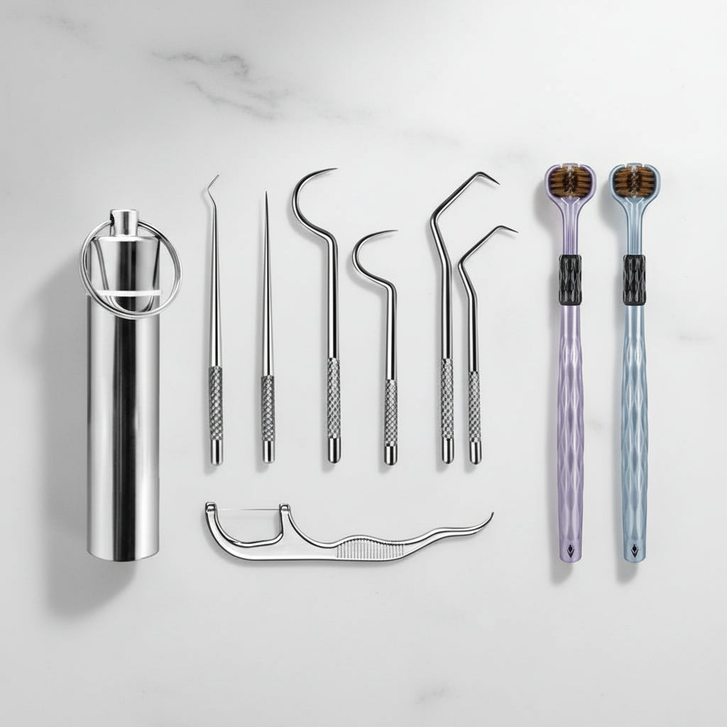 Durable Stainless Steel Toothpick Set — Reusable Metal Picks in Compact Travel Case