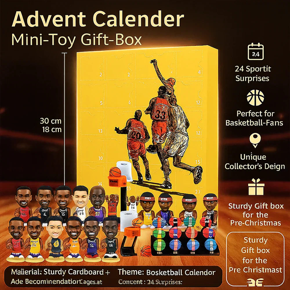Calendario dell'Avvento con Mini Figure da Collezione a Tema Basket | Meowbutter
